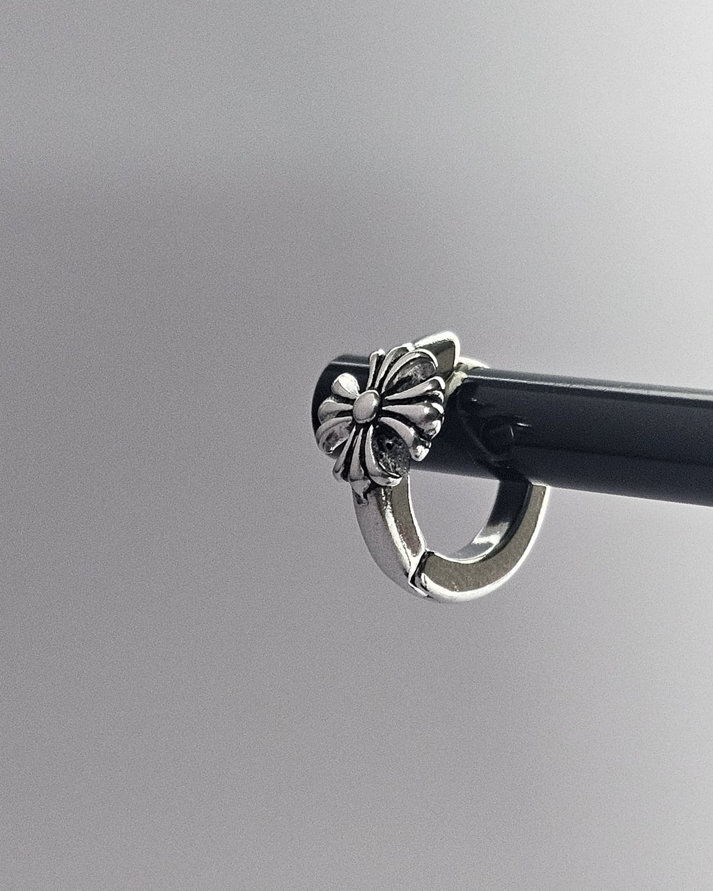 Chrome Halo Earring