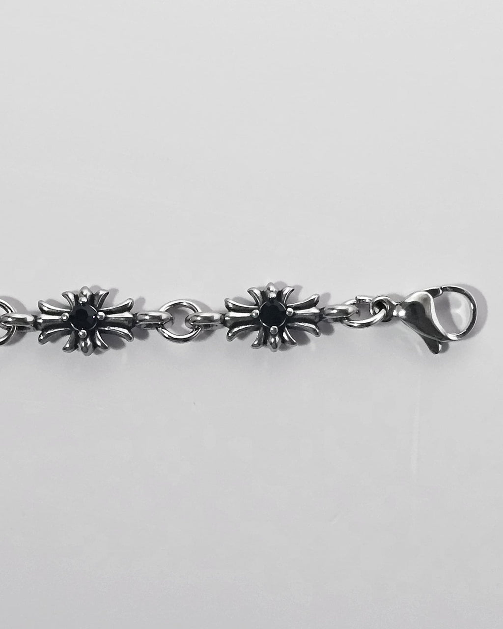 Black Dot Chrome Bracelet
