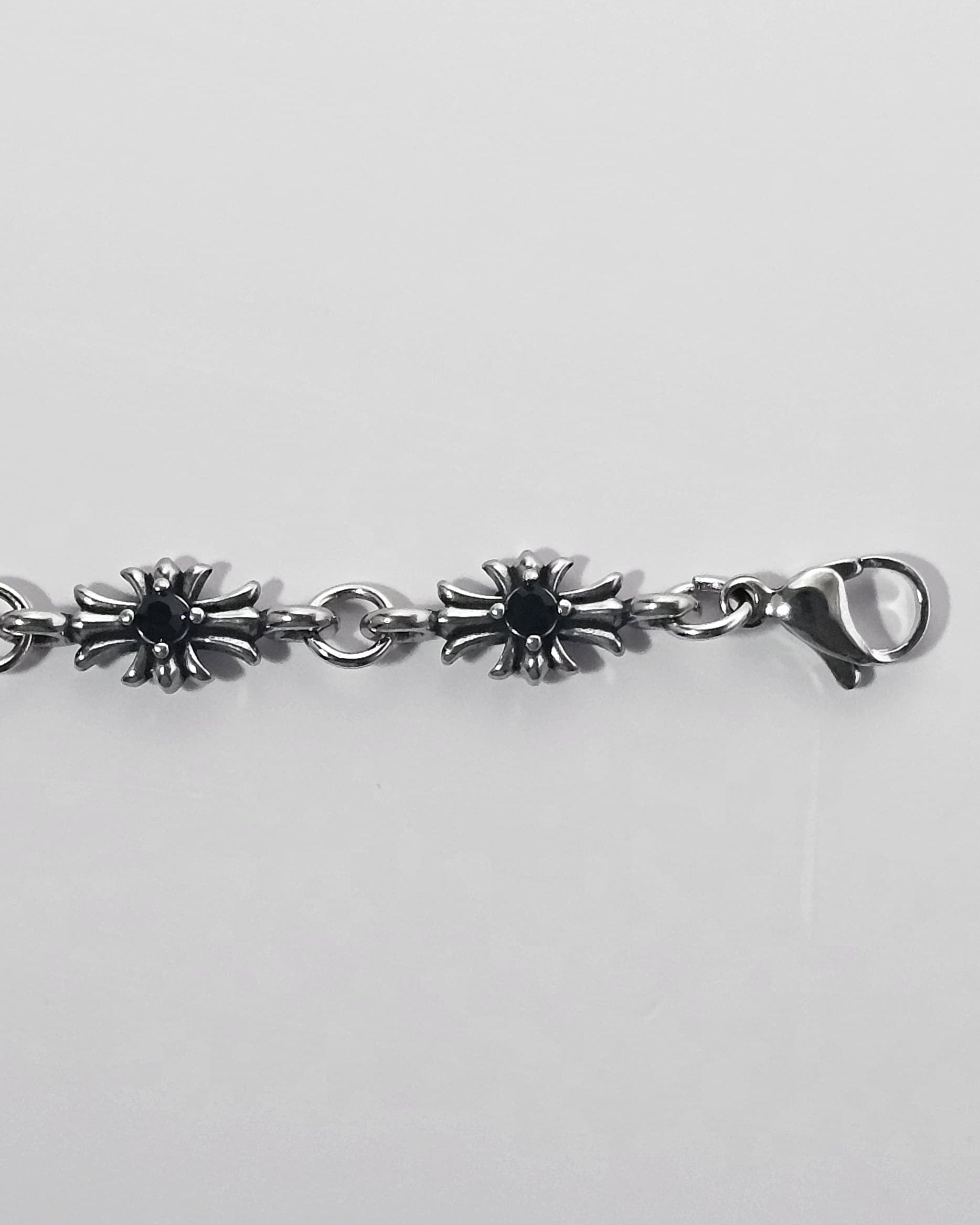 Black Dot Chrome Bracelet