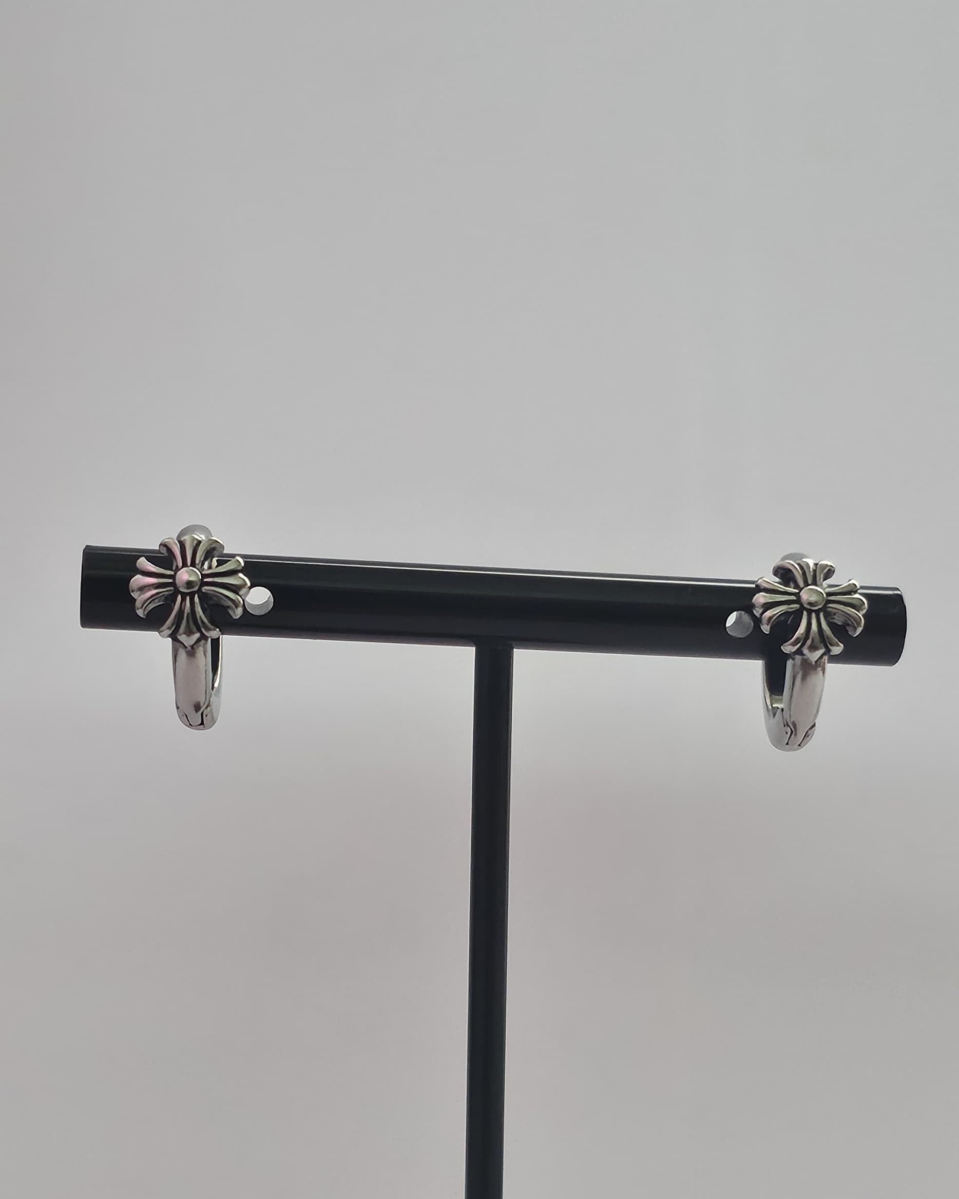 Chrome Halo Earring