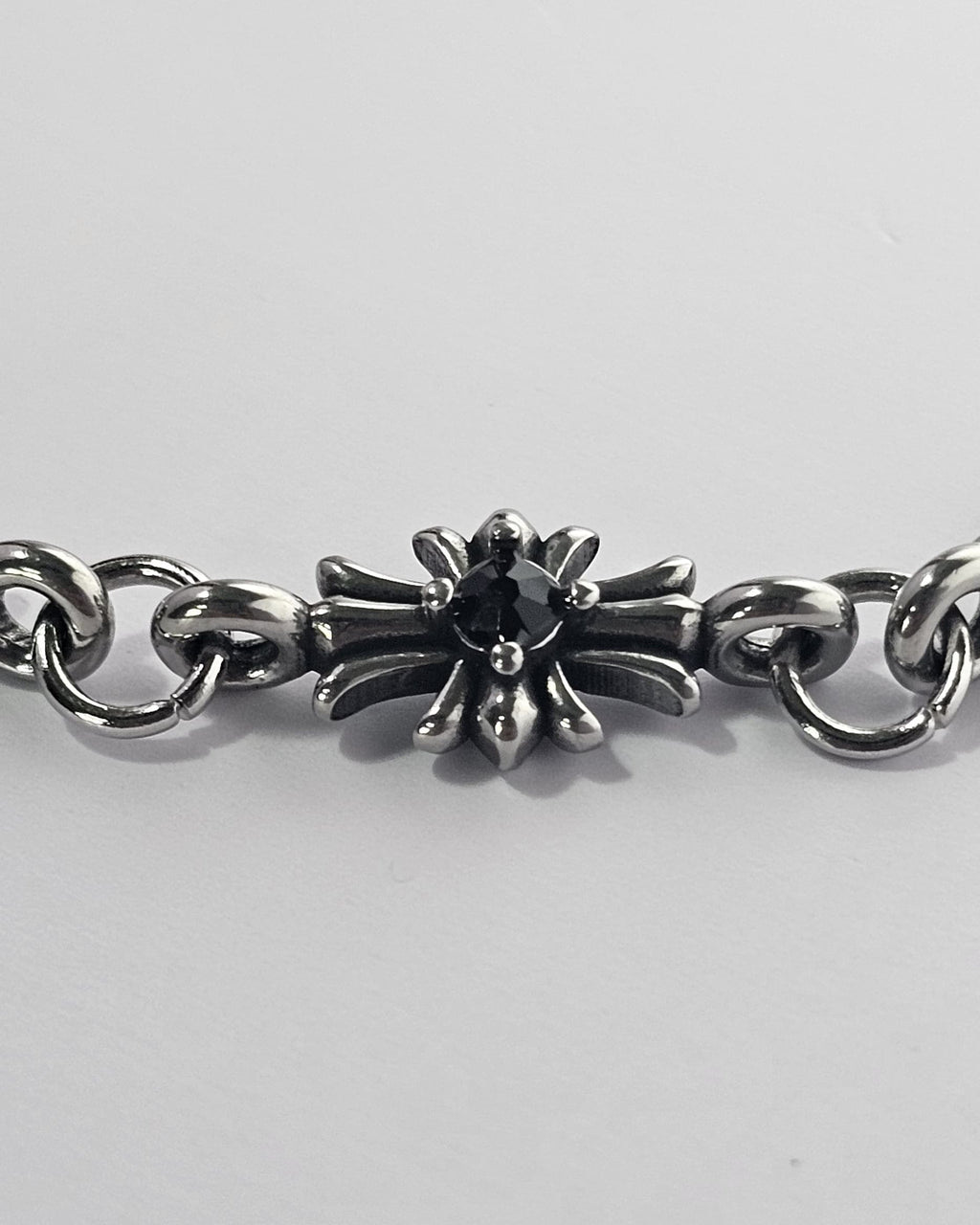 Black Dot Chrome Bracelet