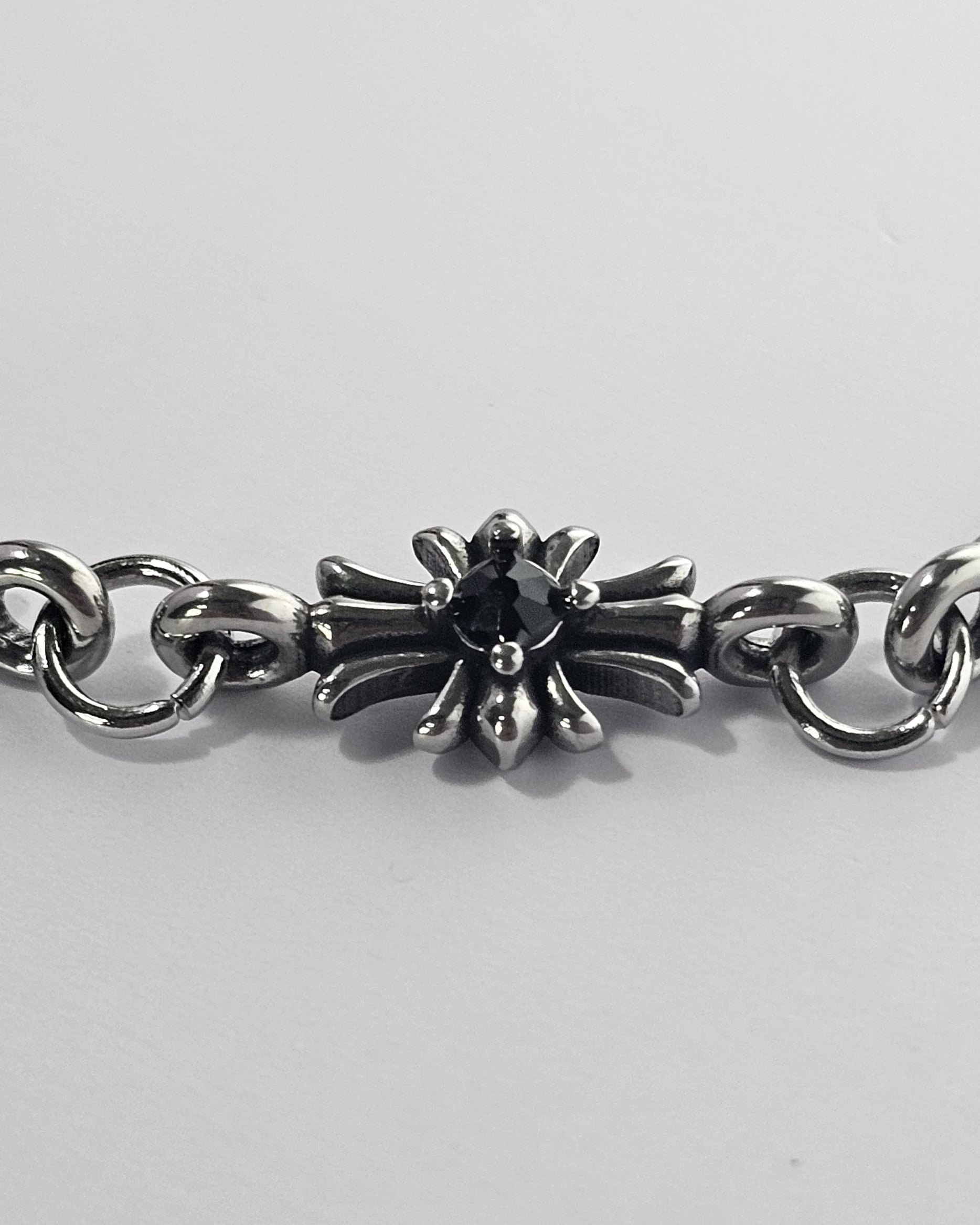 Black Dot Chrome Bracelet