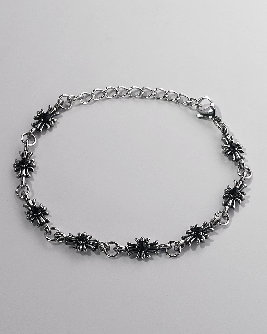 Black Dot Chrome Bracelet