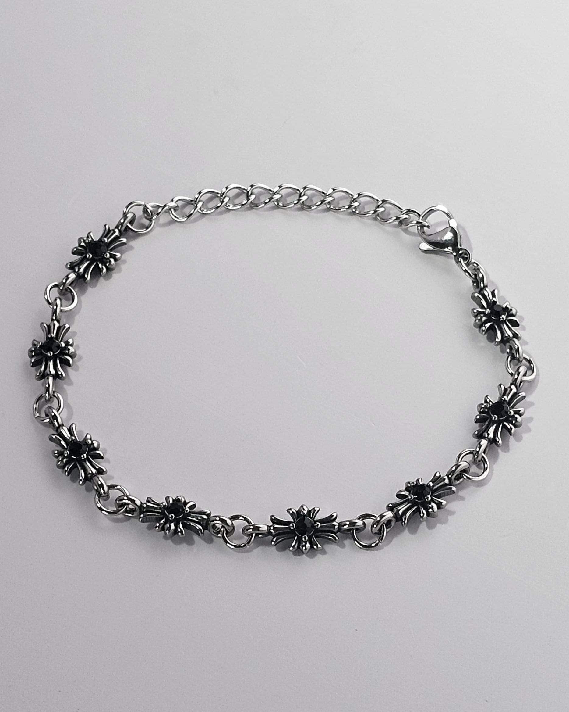 Black Dot Chrome Bracelet