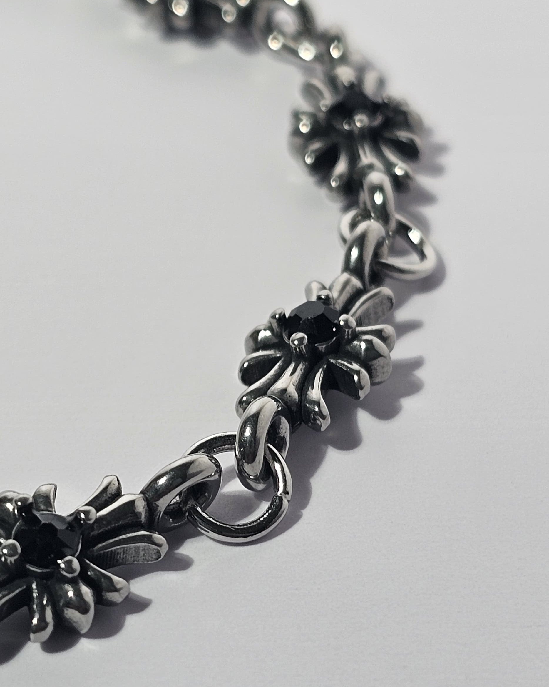 Black Dot Chrome Bracelet